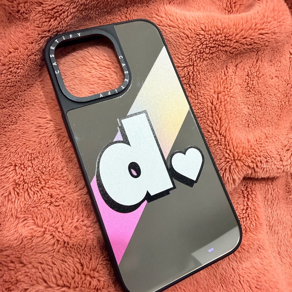 Casetify Black and Pink Custom D iPhone 15 pro max Case